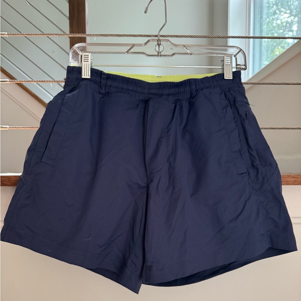 Birddogs Navy Athletic Shorts with Lime built in undies medium